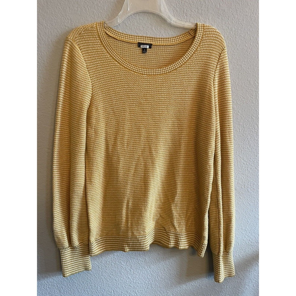 Talbots Womens Medium Canary Yellow Knit Sweater
